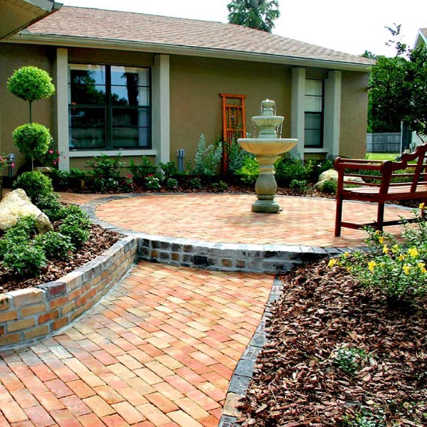 Sarasota Landscape Brick Pavers Patio, Brick Pavers Landscape Design