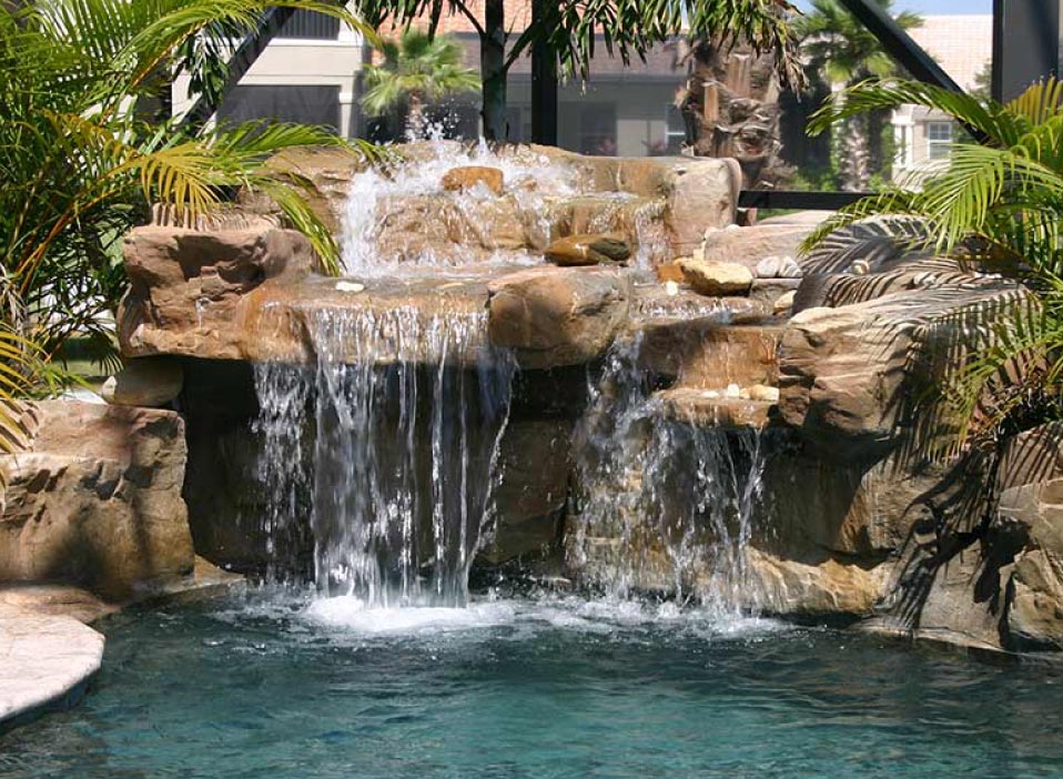 backyard waterfall Sarasota FL